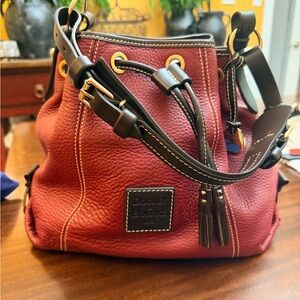 Dooney & Bourke Burgundy Leather Shoulder Bag